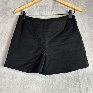 Quilted Black Mini Shorts S Festival Holidays Grunge Party Quiet Luxury